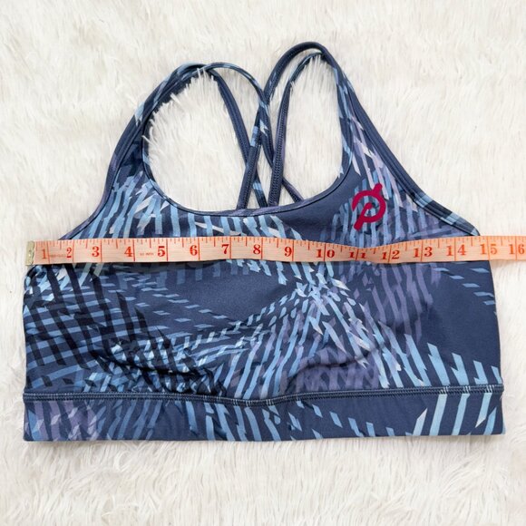 Women Peloton WITH Wear It To Heart Zepheria Strappy Sports Bra Blue Large - Picture 4 of 8